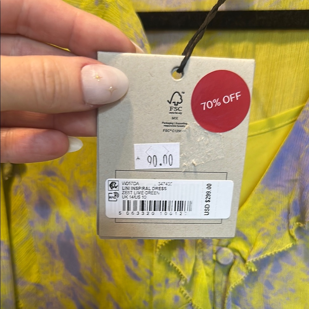 all saints lini inspiral print dress US 10 NWT - Picture 5 of 10